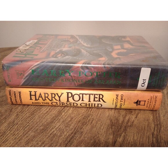 Harry Potter Hardcover Lot: Prisoner Azkaban 1st Ed 1999, Cursed Child Rehearsal - Picture 6 of 10